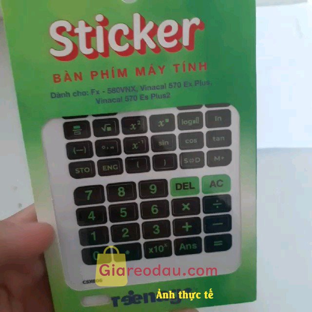 Giảm giá [Mã giảm 10%] [ CHỐNG TRẦY XƯỚC ] Sticker dán bàn phím máy tính casio fx 580vnx| Sticker chống bong tróc bàn phím, hàng chất lượng cao. Thanks shop tư vấn nha . Hàng ổn , nhìn vừa mắt lắm giá mà cái sticker. 