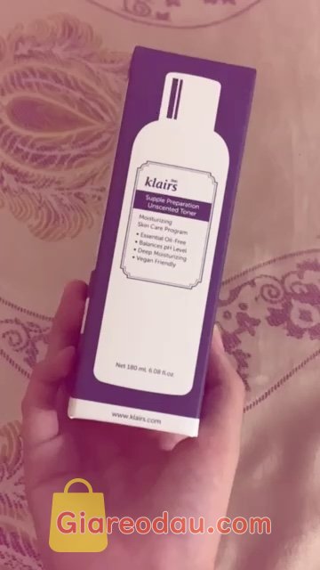 Giảm giá [Mã giảm 30%] [Nhập COSDK3 giảm 20K đơn 199K] Nước hoa hồng Dear, Klairs Supple Preparation Unscented Toner 180ml. Toner quốc dân không có gì để chê luôn phù hợp mọi loại da nữa. 