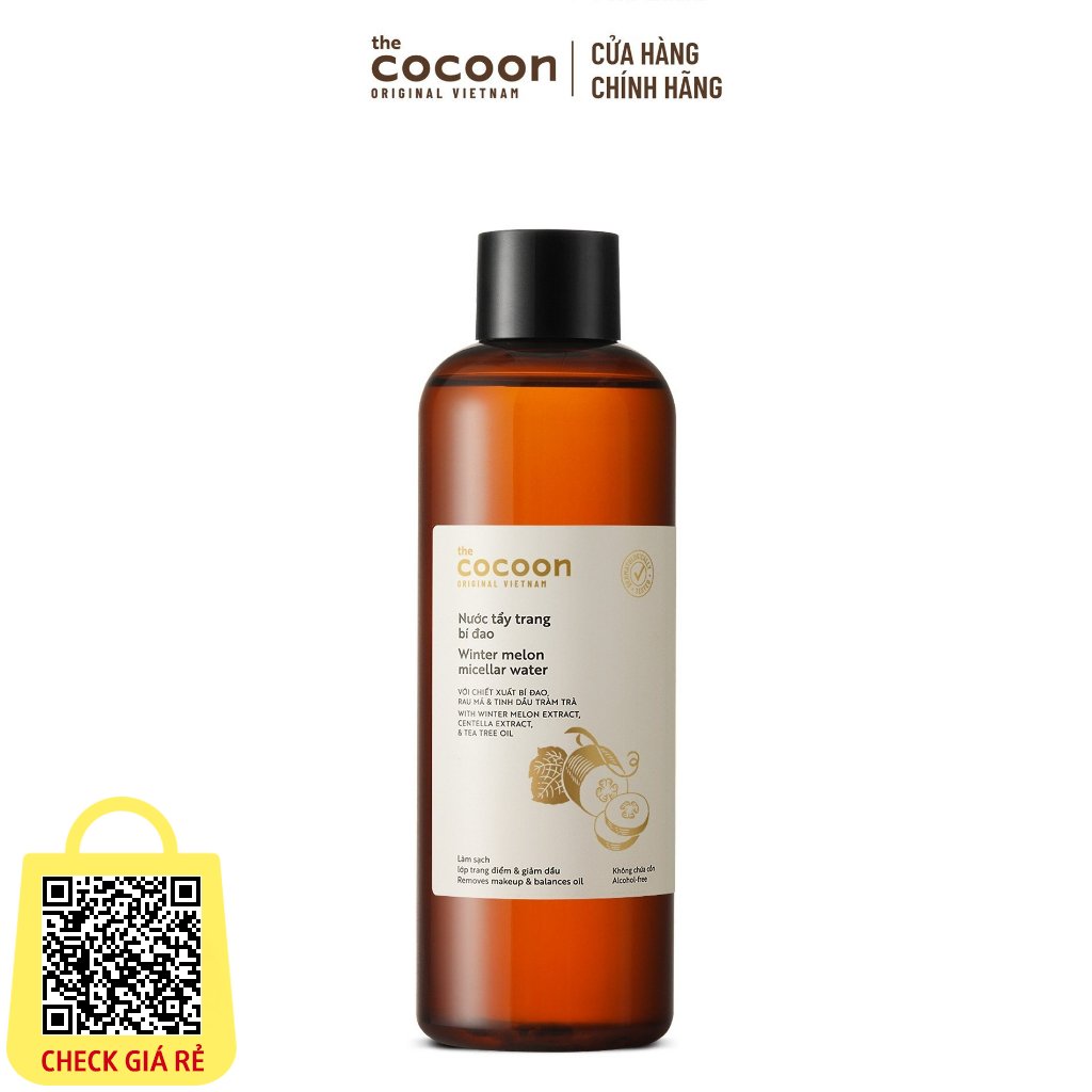 Bigsize - Nước tẩy trang bí đao Cocoon tẩy sạch makeup & giảm dầu 500ml