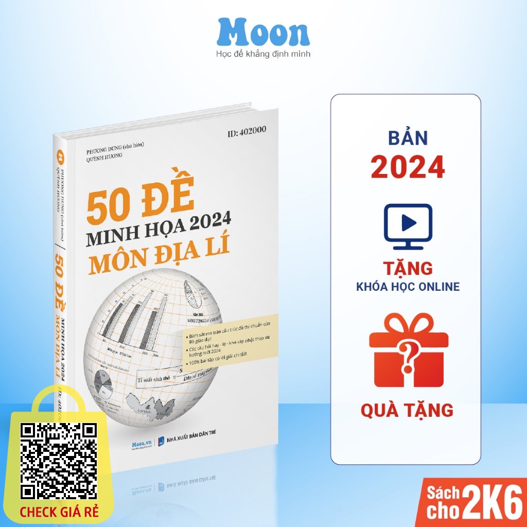 Bộ đề minh họa ôn luyện thi THPTQG 2024: 50 đề minh họa môn Địa lý - Sách ID