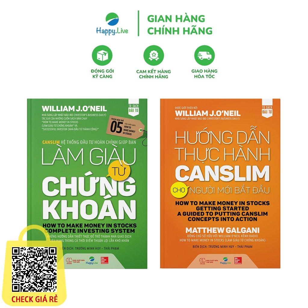 Bộ sách Làm Giàu Từ Chứng Khoán (Phiên bản mới) + Hướng Dẫn Thực Hành CANSLIM Cho Người Mới Bắt Đầu