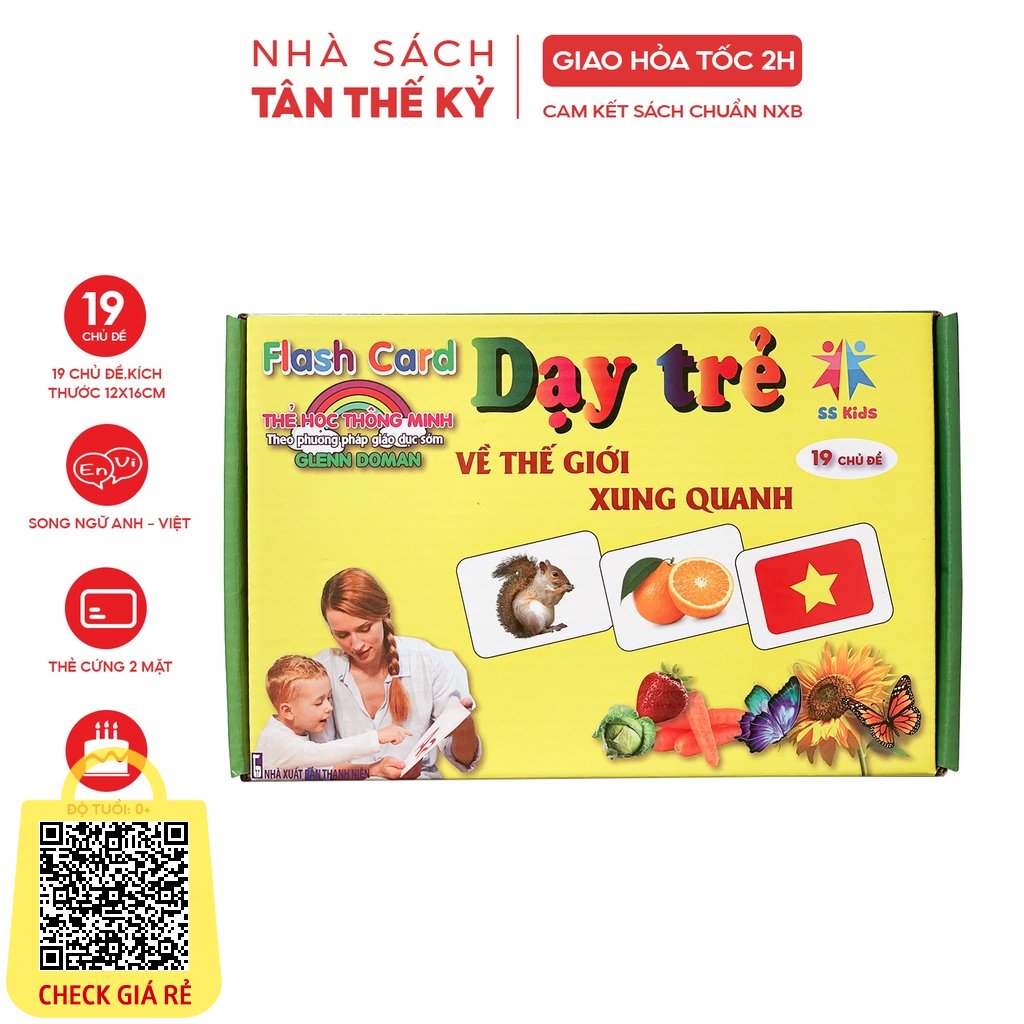 Bộ thẻ Flashcard Việt Hà Dạy trẻ về thế giới xung quanh 19 chủ đề song ngữ Anh Việt phương pháp Glenn Doman