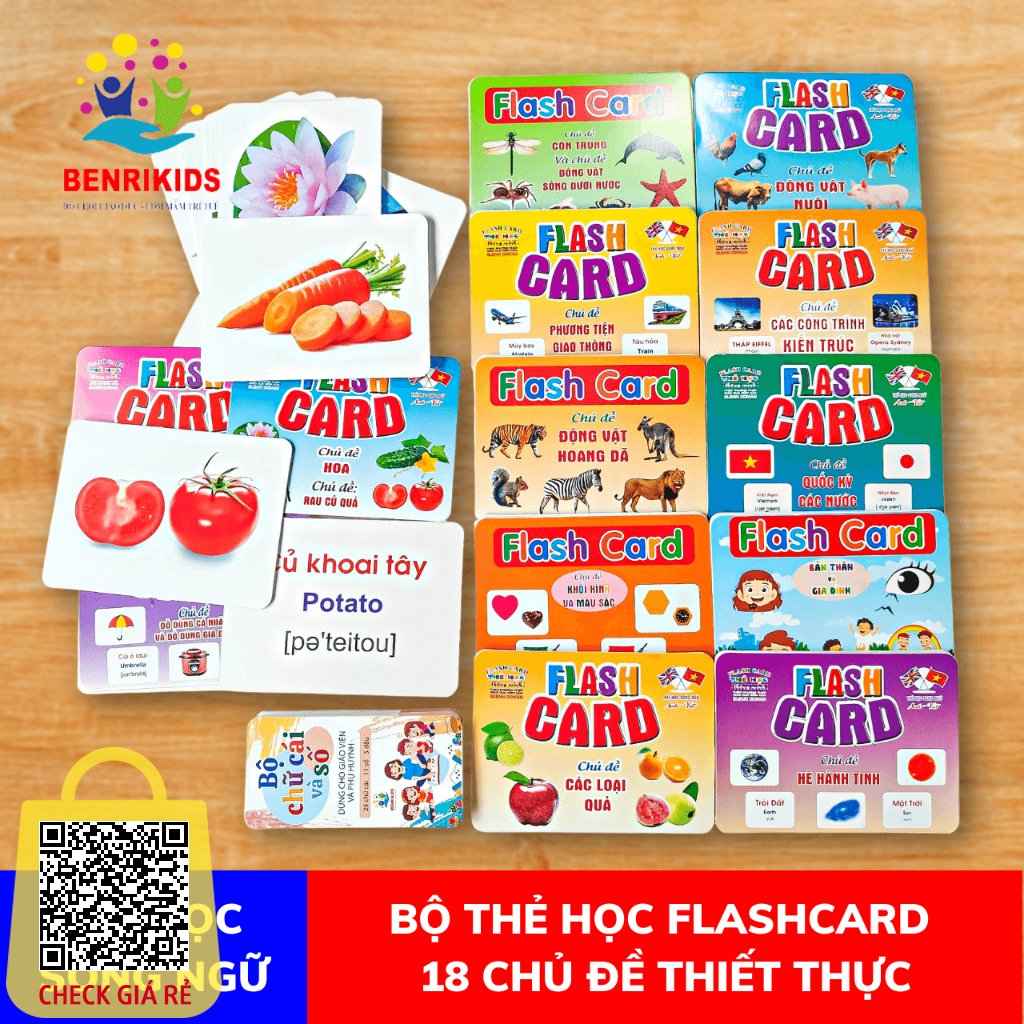 Bộ Thẻ Học Thông Minh Glenn Doman 16 Chủ Đề Có Hình Ảnh Minh Họa Và Phiên Âm Tiếng Anh Flashcard Cho Trẻ