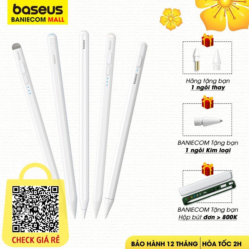 Bút cảm ứng Baseus Smooth Writing 2 PS025 PS010 PS011 PS001 PS003+ PS026 Chống chạm Độ trễ thấp Viết tiếng Việt