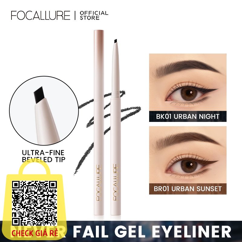 Bút kẻ mắt dạng gel FOCALLURE siêu mịn đa năng dễ sử dụng nhanh khô chống thấm nước 10g