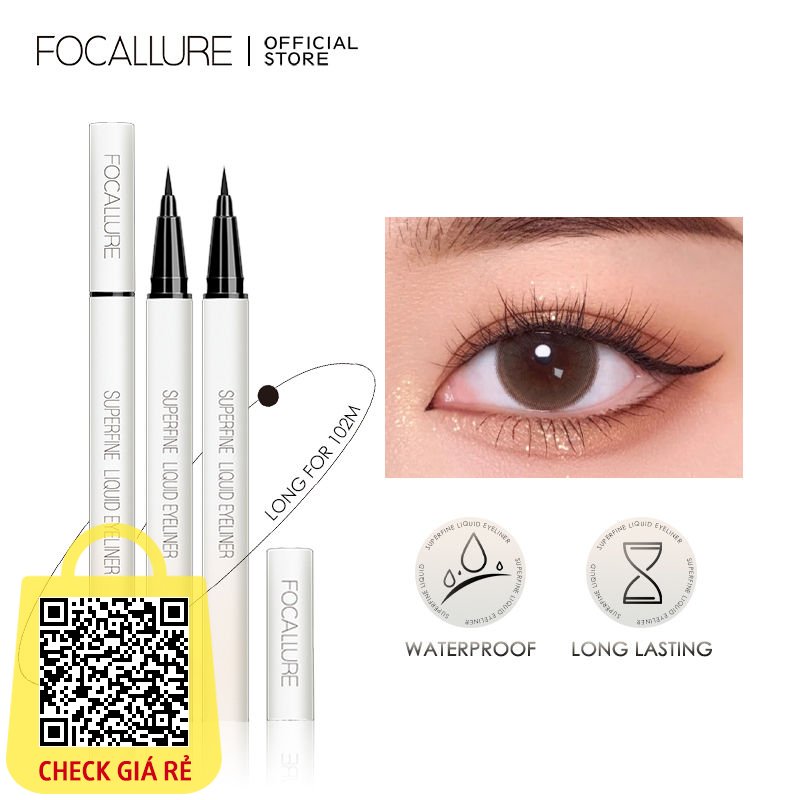 Bút kẻ mắt FOCALLURE dạng lỏng chống thấm nước nhanh khô 0.6g