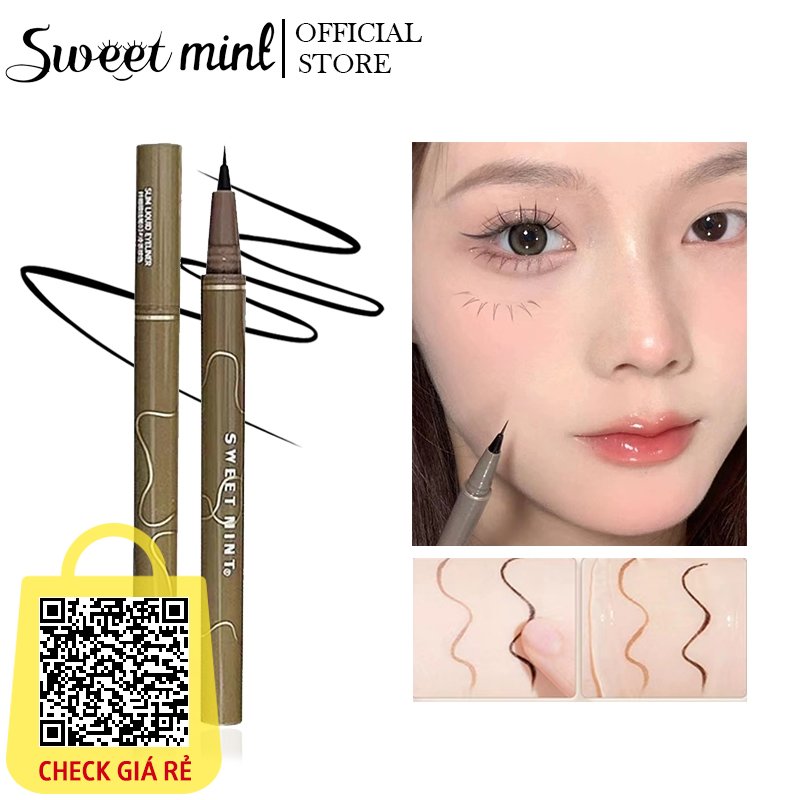 Bút Kẻ Mắt Ngòi Mảnh Mềm Mại Tự Nhiên Không Phai Màu Kháng Nước Lâu Trôi Sweetmint eyeliner