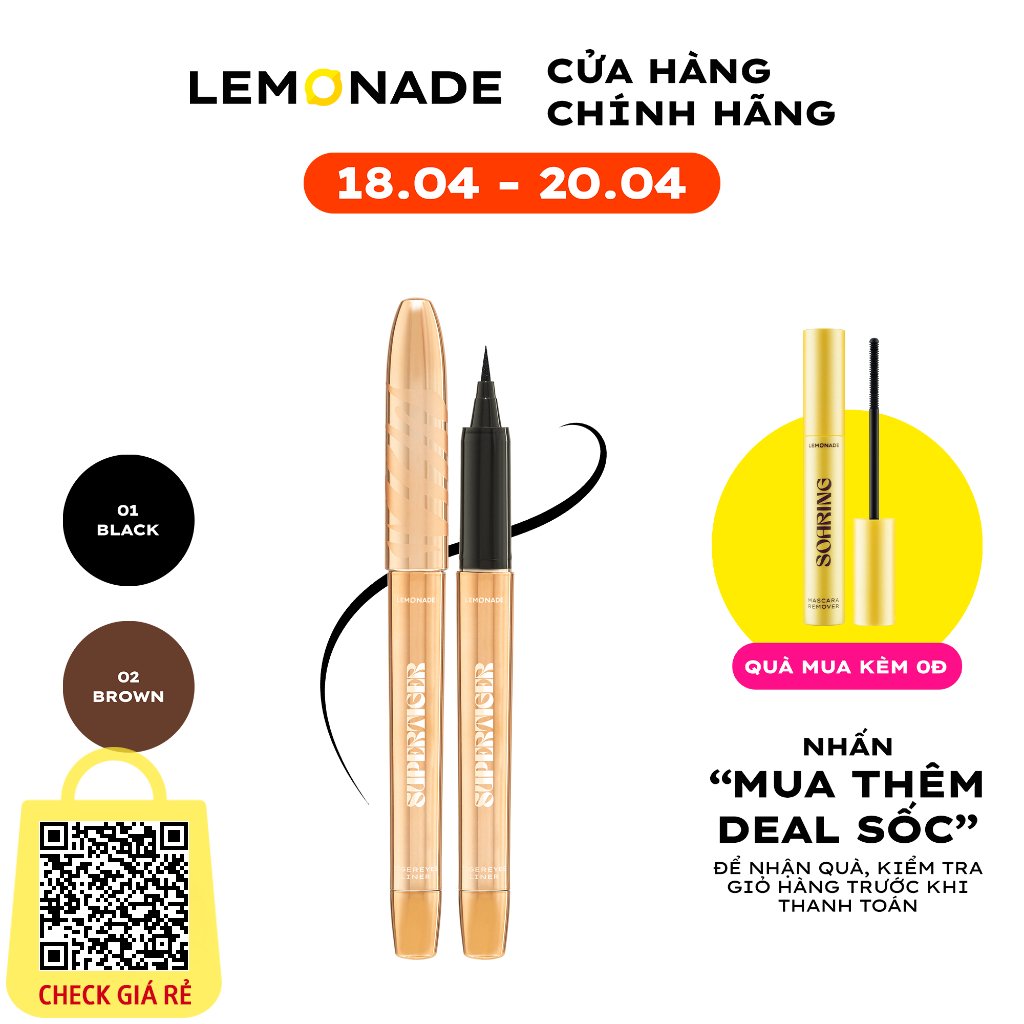 Bút kẻ mắt siêu mảnh Lemonade SuperTiger Micro Eyeliner 1g