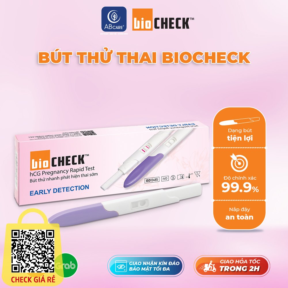 Bút thử thai sớm Biocheck chính xác 100% date 08.2024