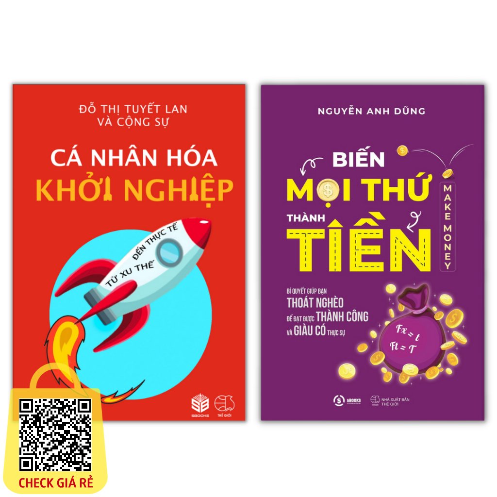 Combo 2 Cuốn: Biến Mọi Thứ Thành T.iền + Cá Nhân Hóa Khởi Nghiệp