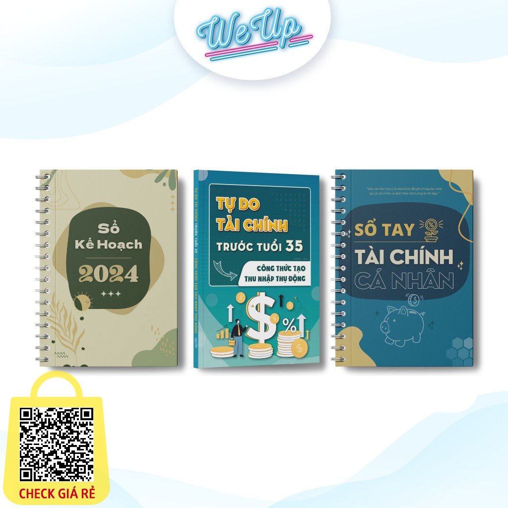 Combo 3 Cuốn sổ tay cá nhân: Sách Tự Do Tài Chính  -  Sổ Kế Hoạch 2024 Và Sổ Tay Tài Chính Cá Nhân