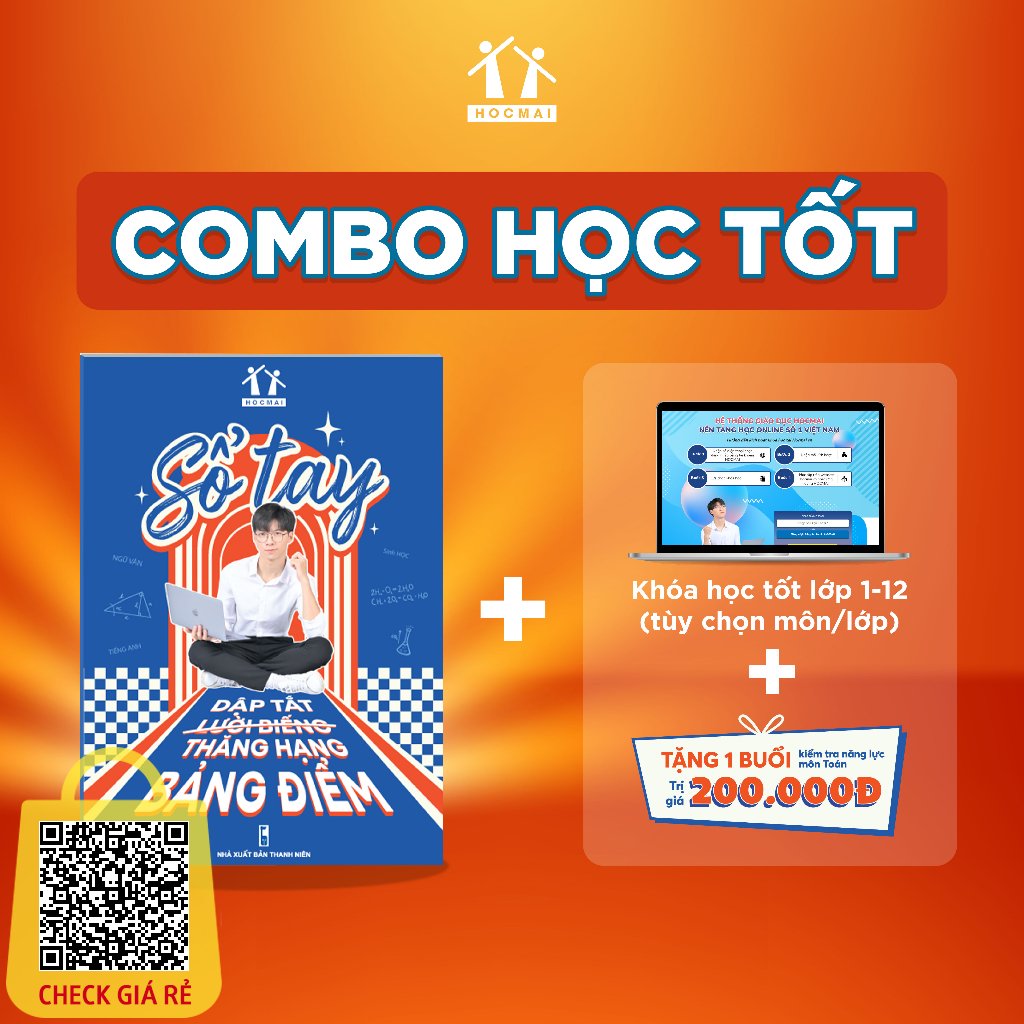 (Combo Học tốt) Sổ tay dập tắt lười biếng thăng hạng bảng điểm, kế hoạch Học tốt lớp 1-12, kiểm tra năng lực môn Toán