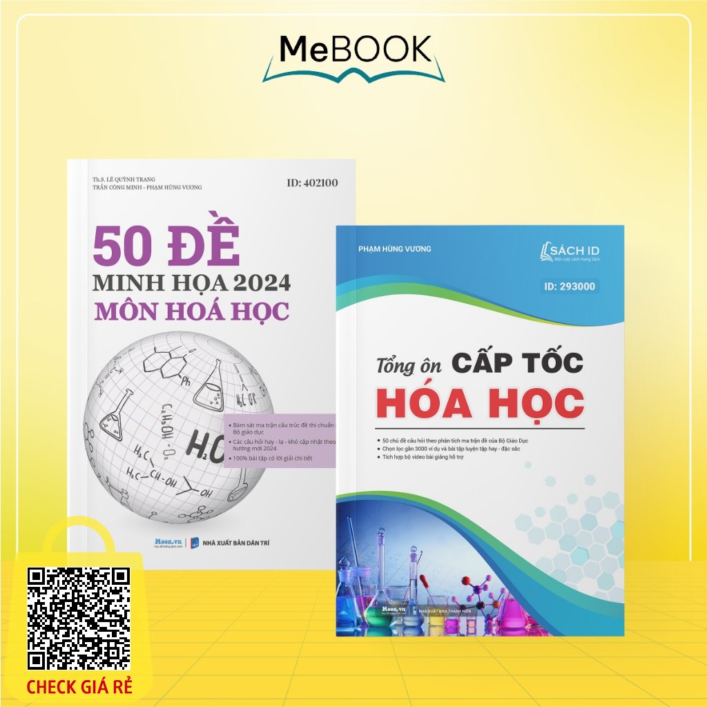 Combo sách Bộ đề minh họa và Tổng ôn Cấp tốc môn Hóa Học 12 ôn thi THPTQG 2024 - Me Book