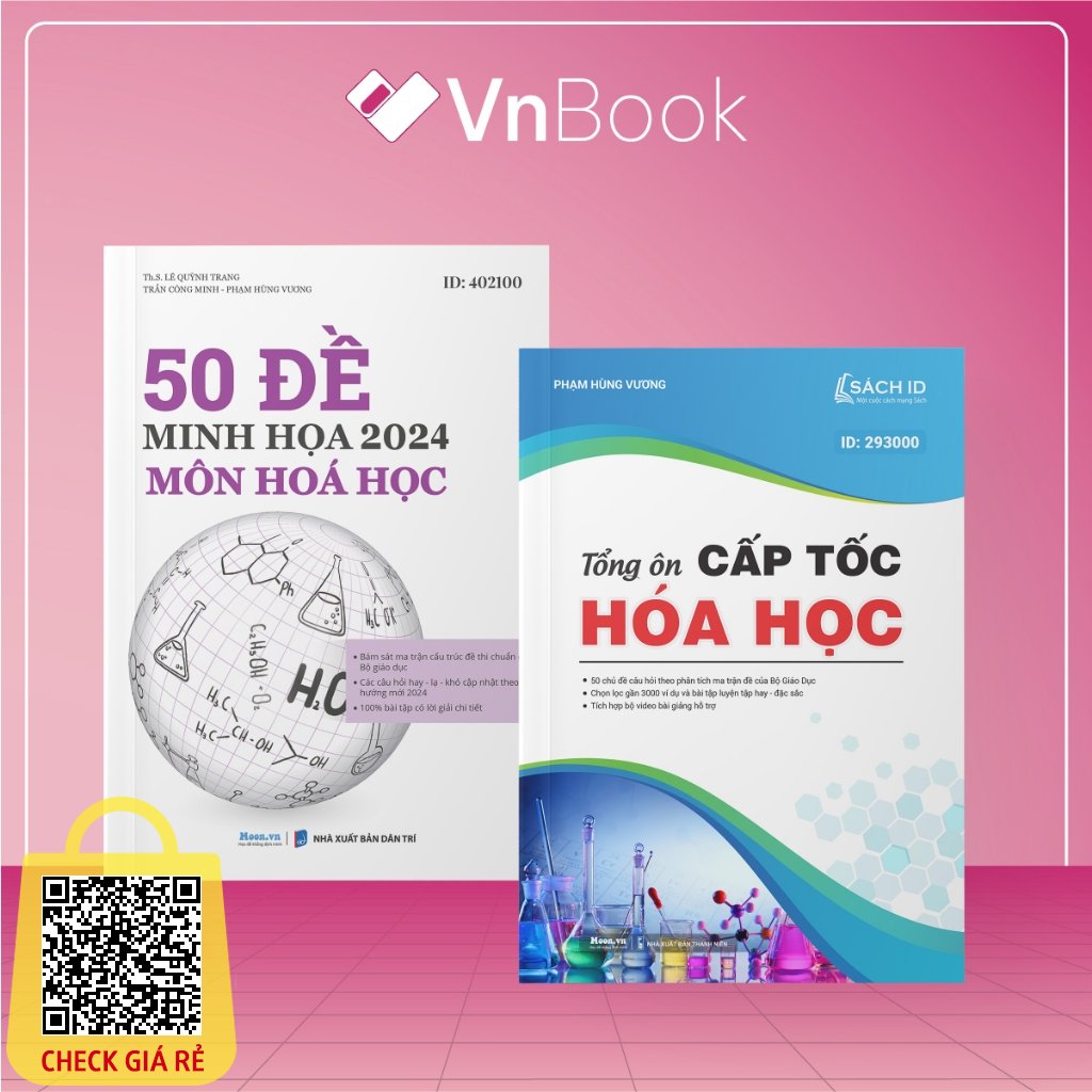 Combo sách Bộ đề minh họa và Tổng ôn Cấp tốc môn Hóa Học 12 ôn thi THPTQG 2024 - VnBoook