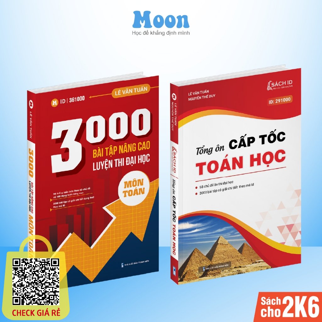 Combo sách toán ôn thi đánh giá năng lực và thpt quốc gia, Tổng ôn toán học và Nâng cao toán học 2022