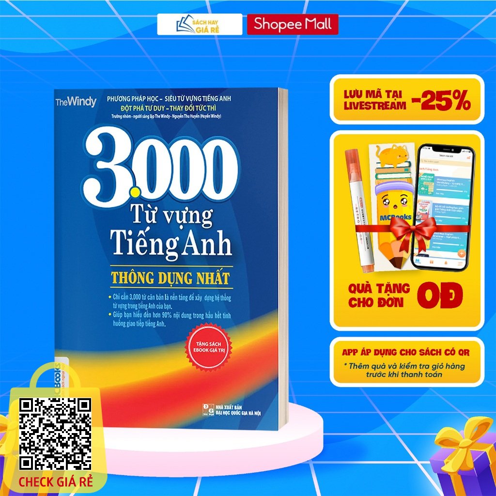 Cuốn sách 3000 Từ Vựng Tiếng Anh Thông Dụng Nhất (Tái Bản)