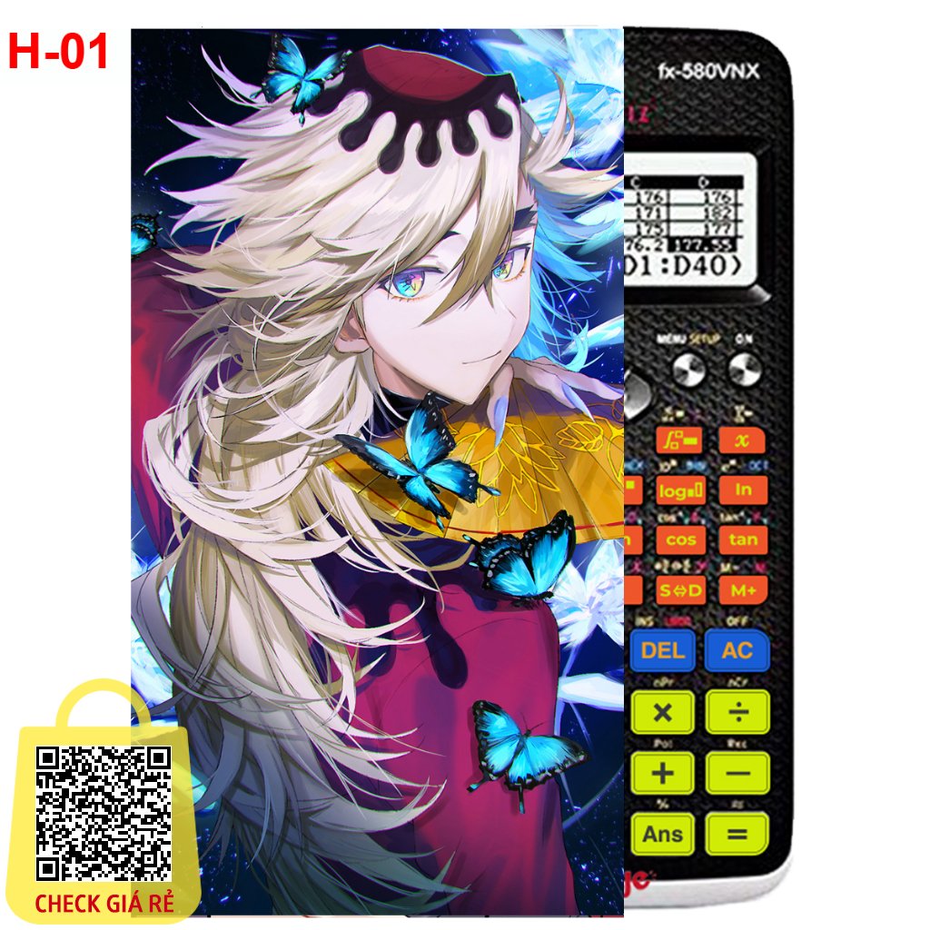 Decal - Hình dán Máy tính CASIO fx570, fx580anime Kimetsu No Yaiba nhân vật Douma (các mẫu khác nhau)