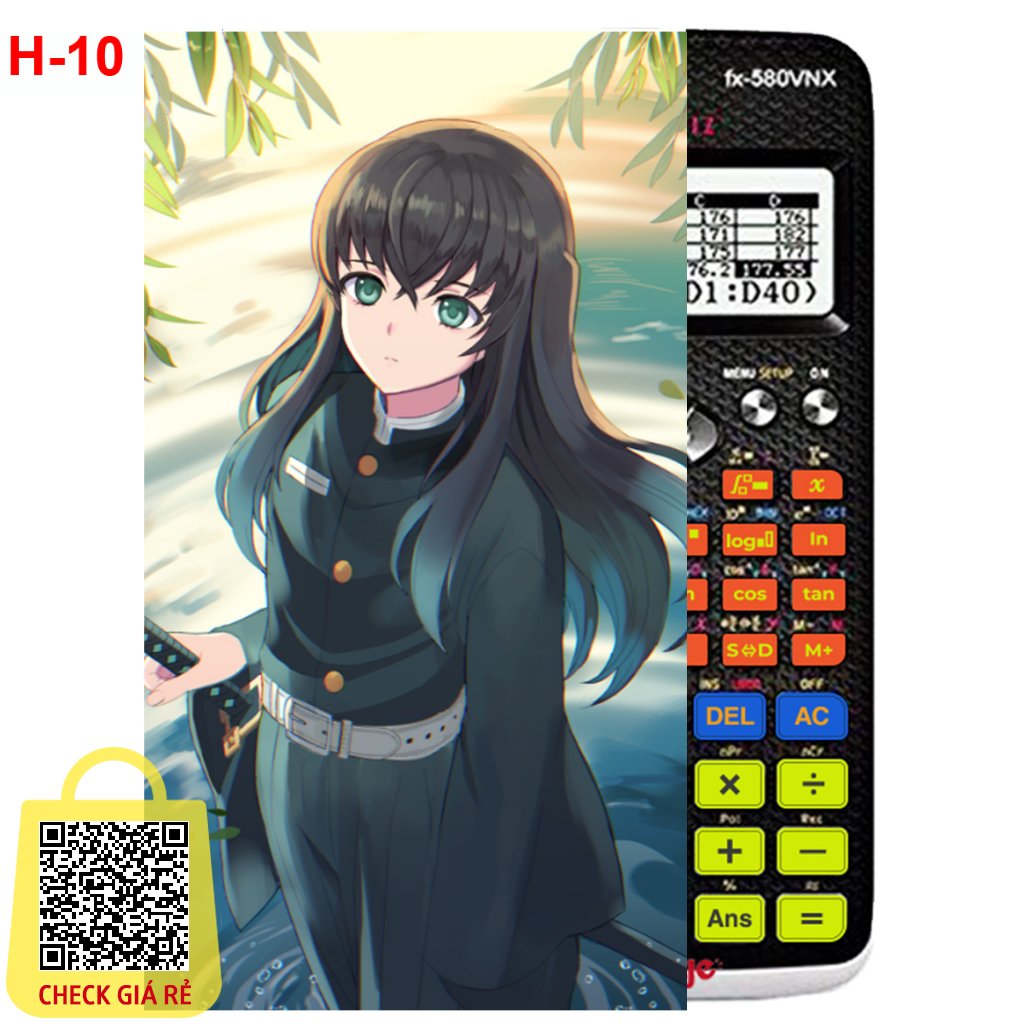 Decal - Hình dán Máy tính CASIO fx570, fx580anime Kimetsu No Yaiba nhân vật Tokitou Muichirou