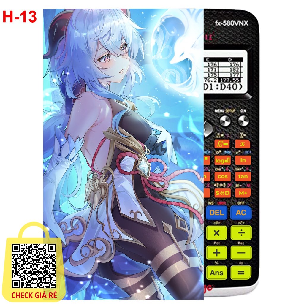 Decal Máy tính CASIO fx570, fx580anime Gemshin Impact (38 mẫu khác nhau)