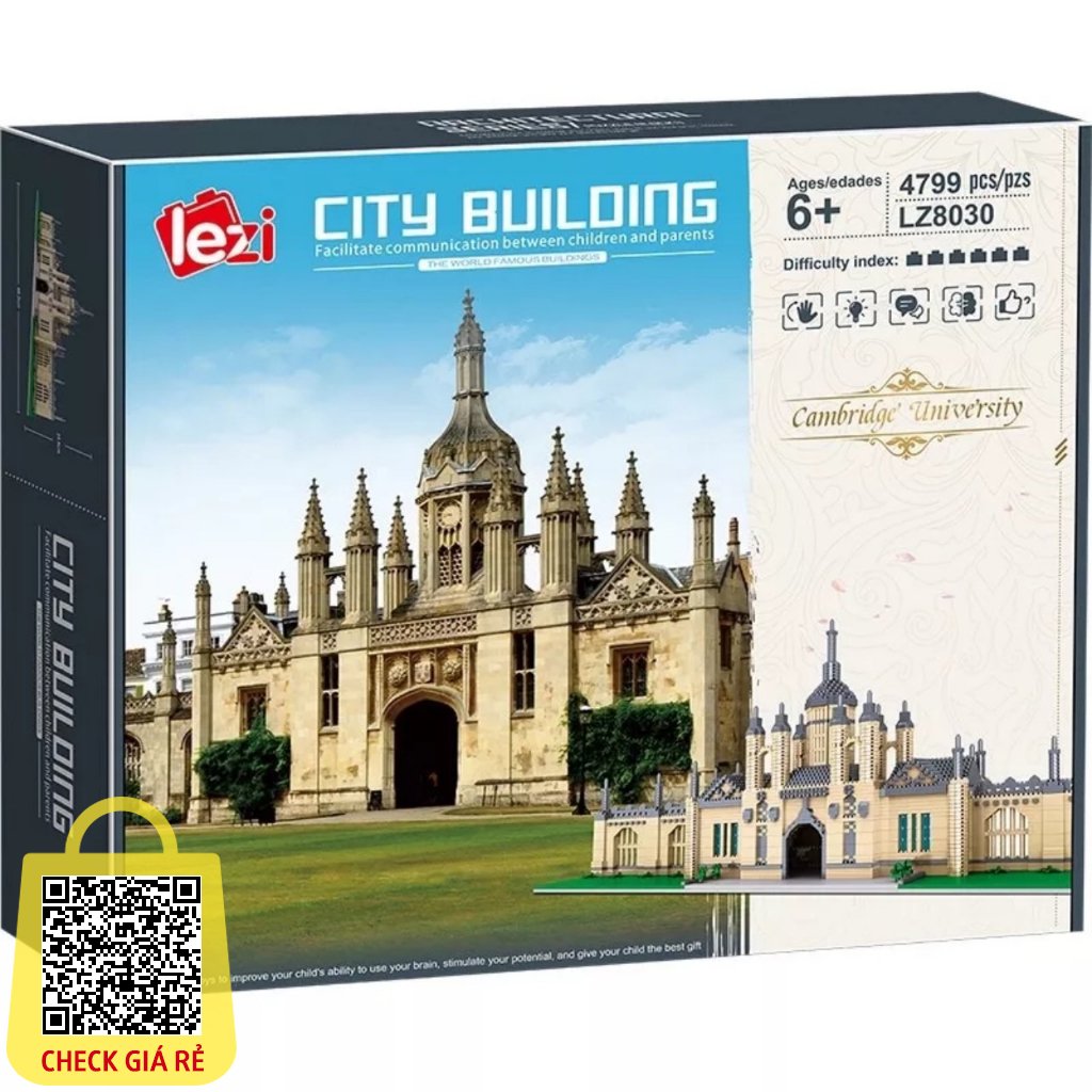 Đồ Chơi Lắp Ráp CiTy Building LZ8030 ( Xếp Hình Trường Đại Học Cambridge Vương Quốc Anh 4799 Mảnh