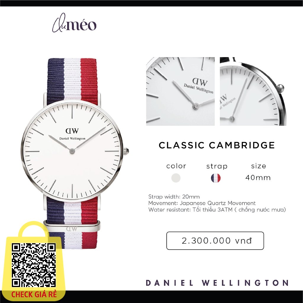 Dong ho nam Daniel Wellington Cambridge 40mm chinh hang