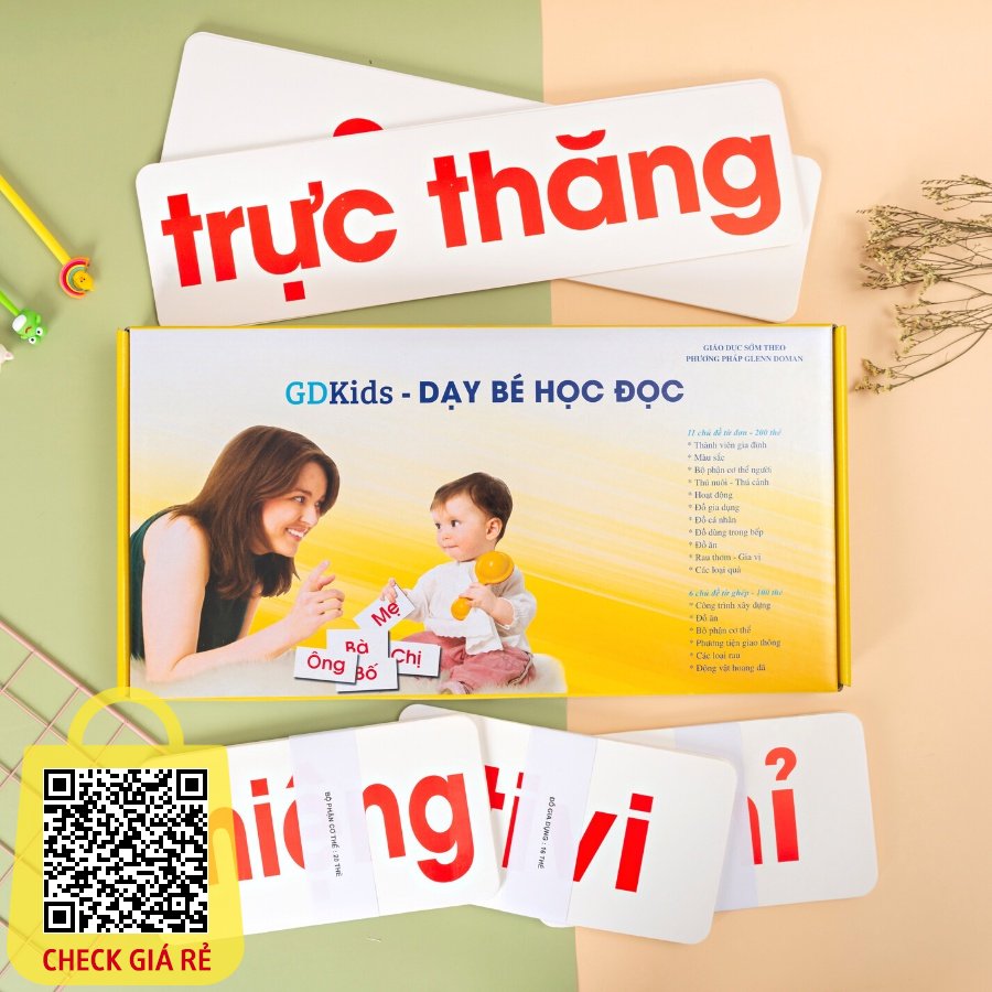 Flashcard GDkids Dạy Bé Học Đọc Phương Pháp Glenn Doman ( 300 Thẻ )