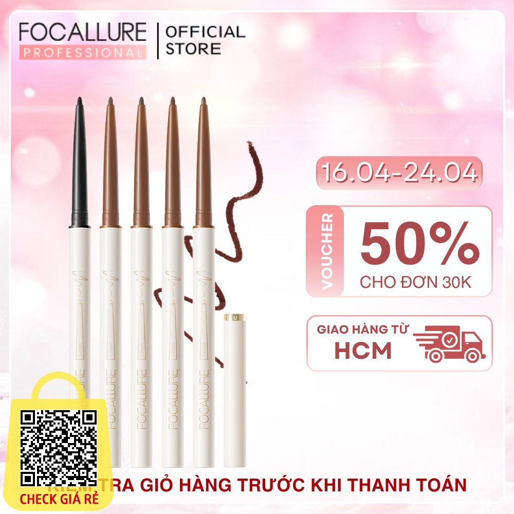 FOCALLURE Chì kẻ mắt siêu mảnh 1.7mm mềm mịn lâu trôi chống nước 1g