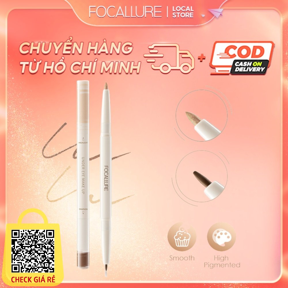 FOCALLURE Kẻ mắt 2 đầu đa năng mềm mượt chống thấm nước 14.5g