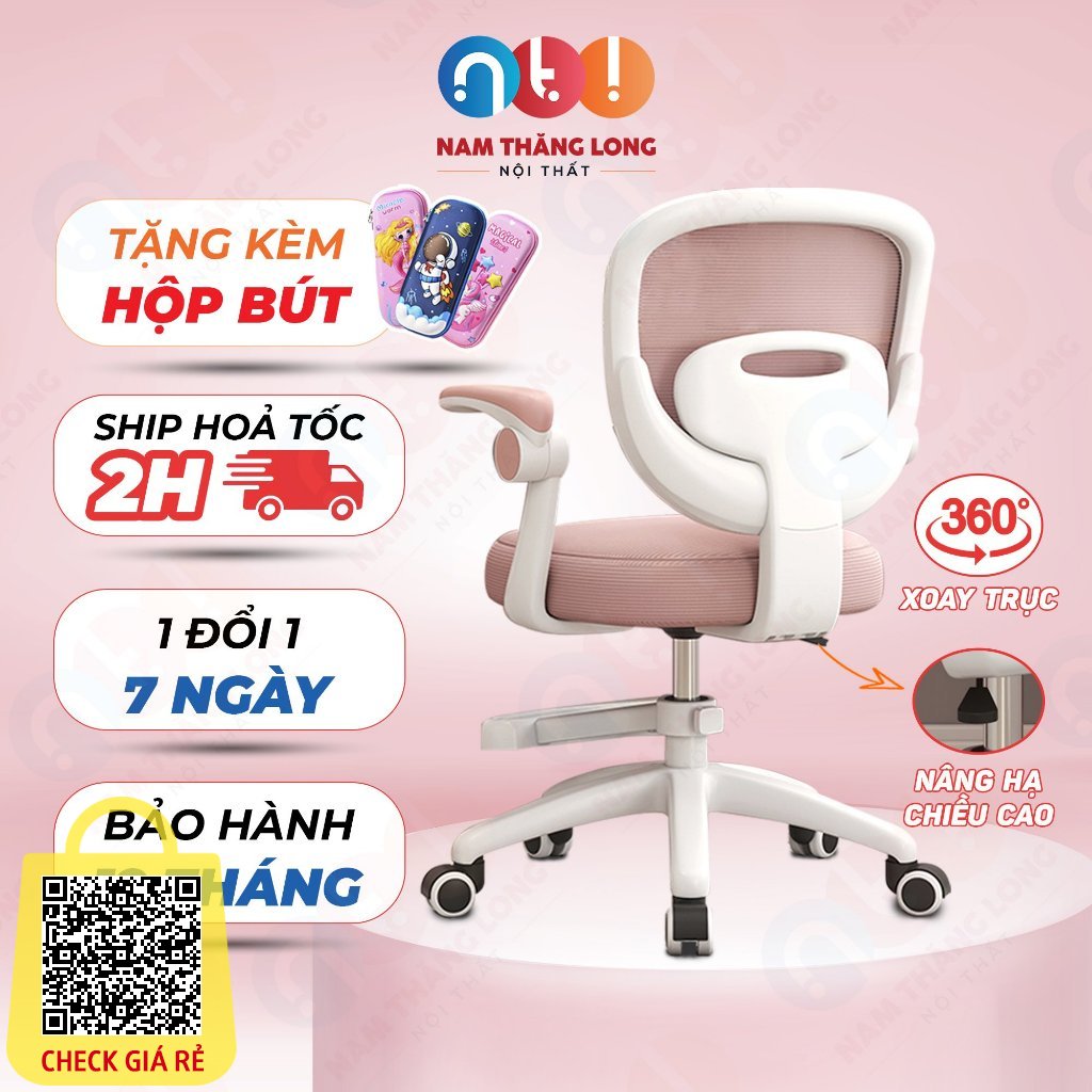 Ghế ngồi học cho bé NTL8 giúp điều chỉnh tư thế ngồi - bảo hành 12 tháng - phù hợp cho bé tiểu học đến THPT - giá tốt