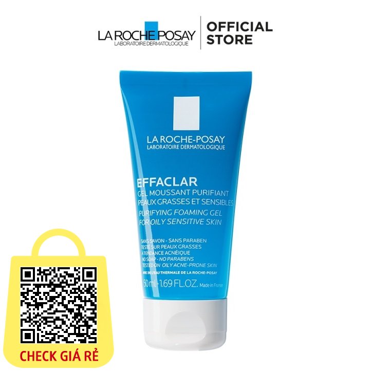 [Gift] Gel rửa mặt làm sạch cho da dầu nhạy cảm La Roche-Posay Effaclar 50ml