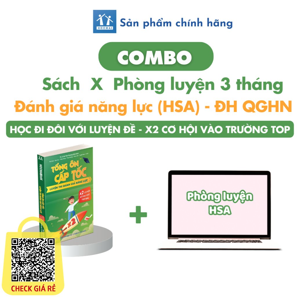 [HOCMAI] Combo sách và Phòng luyện đề thi Đánh giá năng lực ĐHQG Hà Nội Chinh phục 100+ kì thi HSA Gói 3 tháng