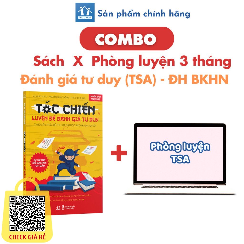 [HOCMAI] Combo sách và phòng luyện đề thi Đánh giá tư duy ĐHBK Hà Nội Chinh phục 70+ kì thi TSA Gói 3 tháng