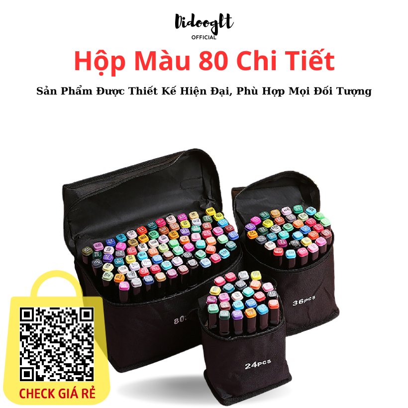 Hộp Màu 80 Chi Tiết Cho Bé Nhỏ Gọn - Tiện Lợi ( Freeship )