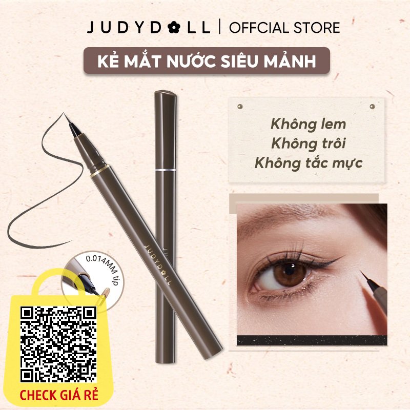 JUDYDOLL Bút kẻ mắt nước Siêu mảnh Slim liquid eyeliner Chống nước Lâu trôi Không lem 0 - 014mm