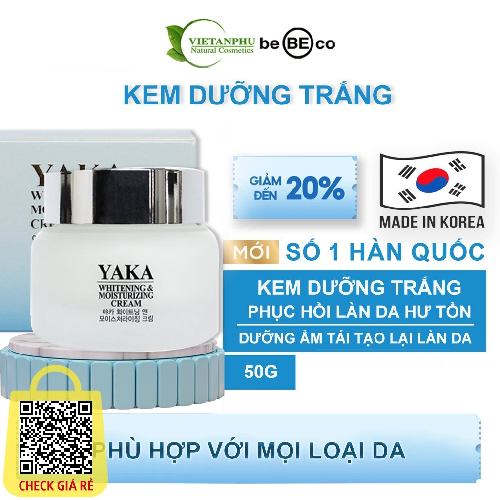 kem duong trang cap am phuc hoi da yaka whitening moisturizing cream