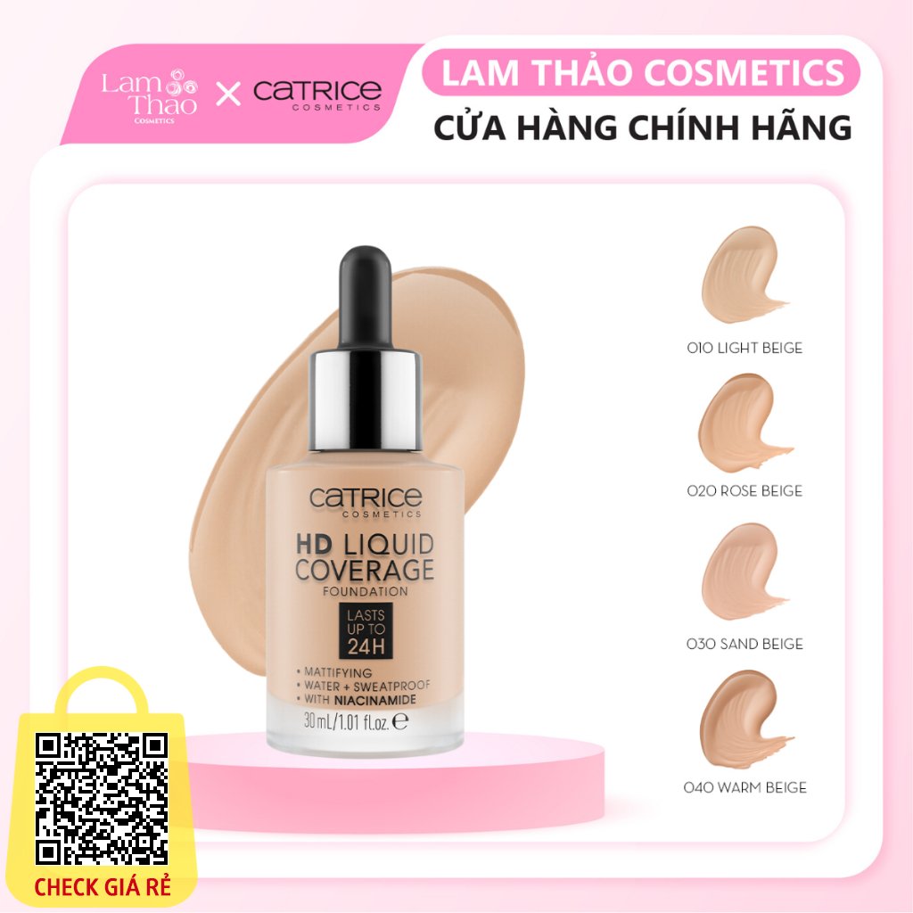 Kem Nền Che Phủ Kiềm Dầu 24H Catrice HD Liquid Coverage Foundation