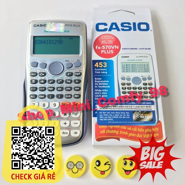 (Lỗi 1 đổi 1)(sỉ ibox) máy tính casio fx 570vn plus