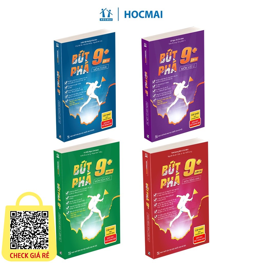 [LỚP 10] Sách Bứt Phá 9+ Lớp 10 Phòng luyện Topclass Toán hoặc Văn Combo bứt phá điểm cao HOCMAI