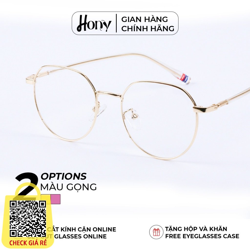 Mắt kính Nữ thời trang HONY - Gọng kính vintage Kim loại cao cấp (Cái)