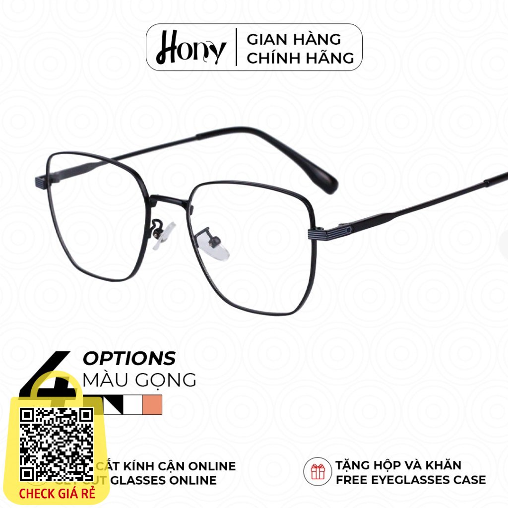 Mắt kính Unisex thời trang HONY - Gọng metal cao cấp phong cách mới thời trang