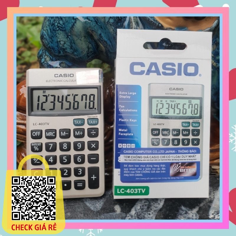 Máy tính cầm tay Casio LC 403TV (máy bỏ túi nhỏ gọn dành cho các cửa hàng)