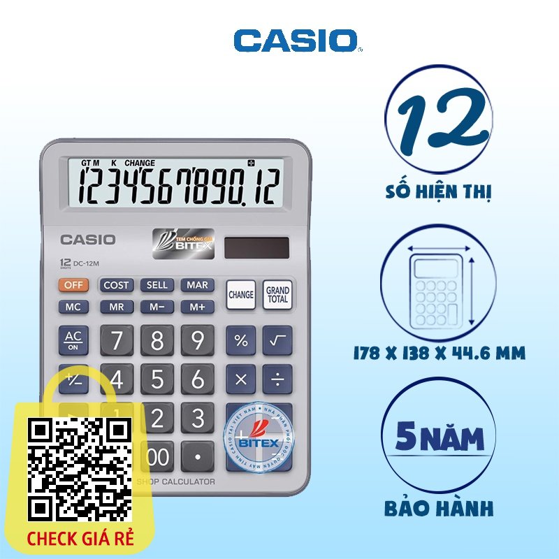 may tinh casio dc 12m