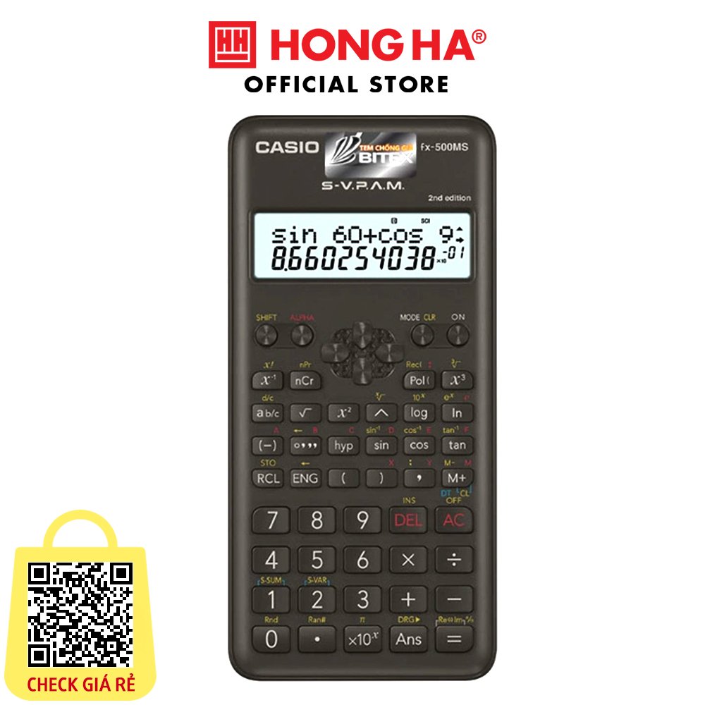 Máy tính Casio FX-500MS dành cho học sinh cấp 2