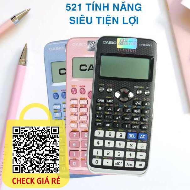 Máy tính CASIO FX 580 VN X Chuyển đổi tiếng việt, tính toán nhanh, bảo hành 7 năm. Máy tính học sinh giá rẻ