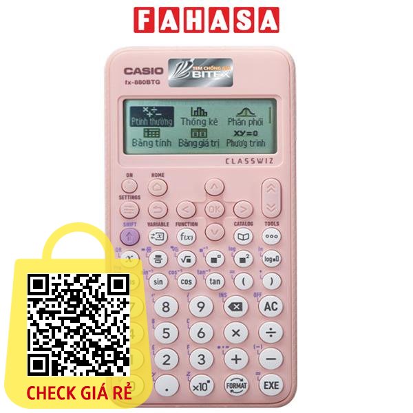 Máy Tính CASIO FX 880 BTG - Màu Hồng