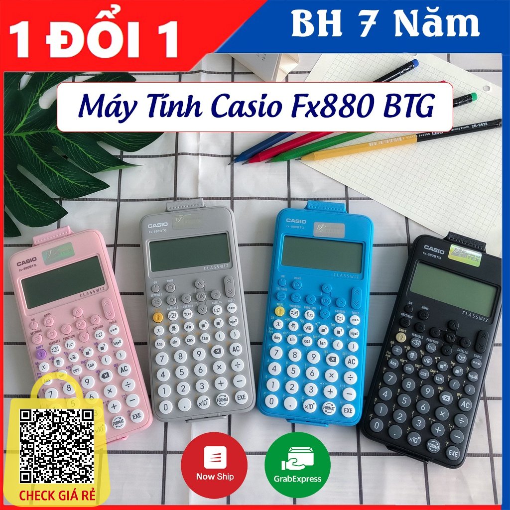 Máy Tính Casio Fx-880BTG - Máy Tính Cầm Tay Số 1 Thế Giới Bảo Hành Trọn Đời Học Sinh Được Mang Vào Phòng Thi