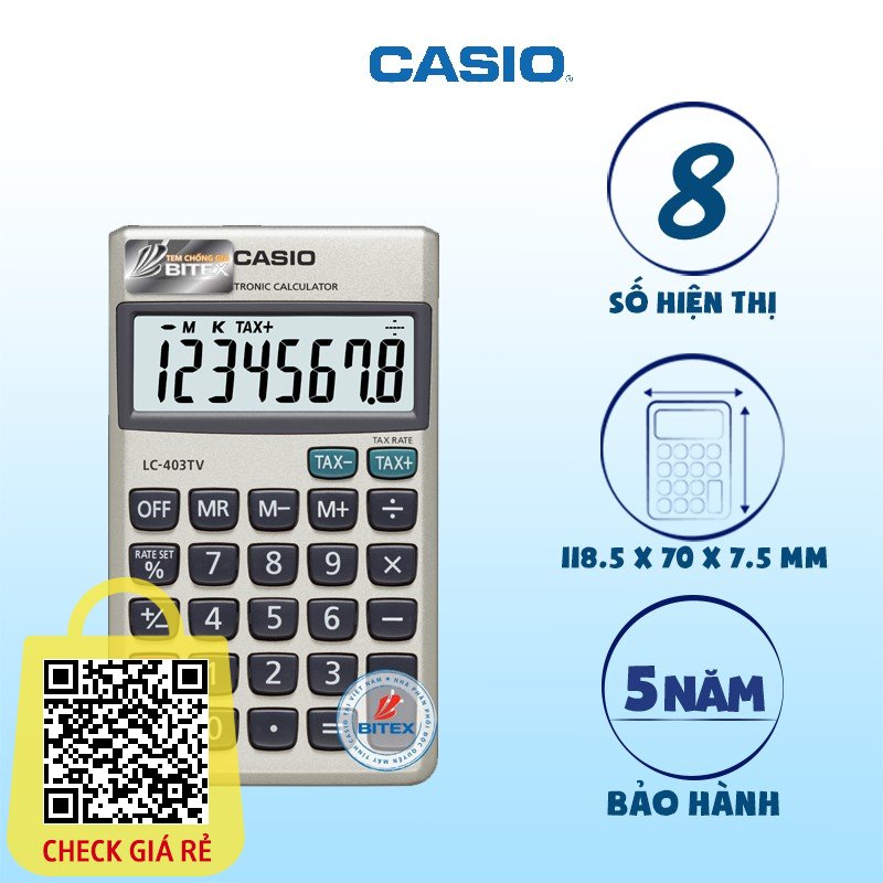 may tinh casio lc 403tv nho gon bo vua tui ao