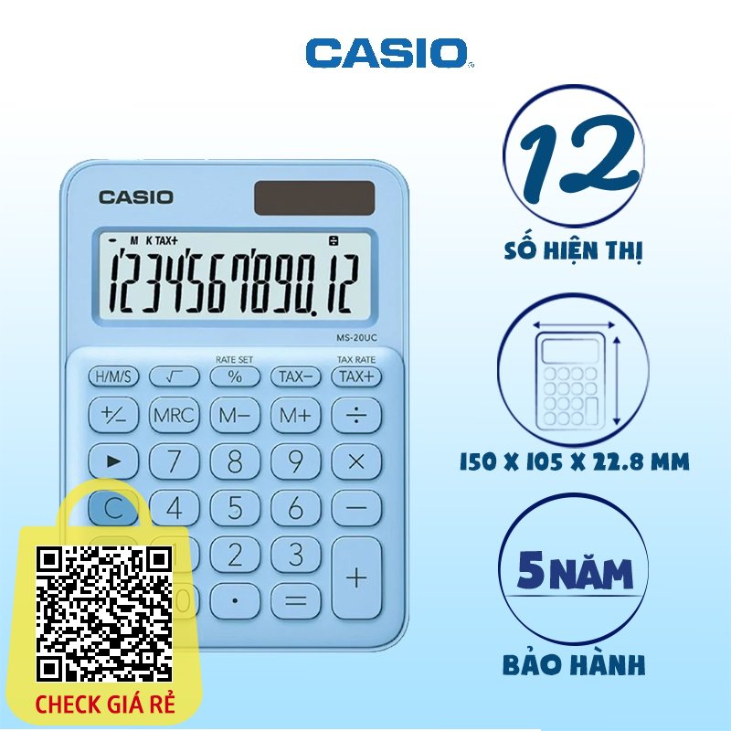 may tinh casio ms 20uc nhieu sac mau tre trung nang dong sang tao