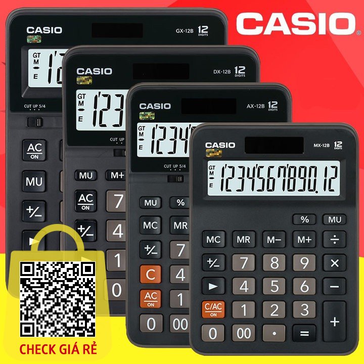 Máy tính tiền Casio MX/AX/DX/GX12B/14B Chính Hãng Bảo Hành 7 năm