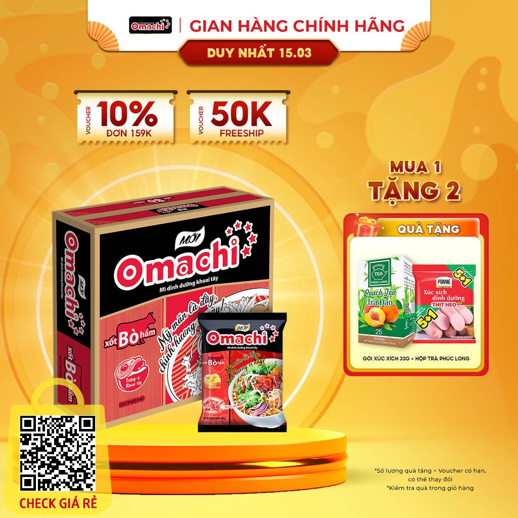 mi omachi xot bo ham goi thung 30 goi x 80g